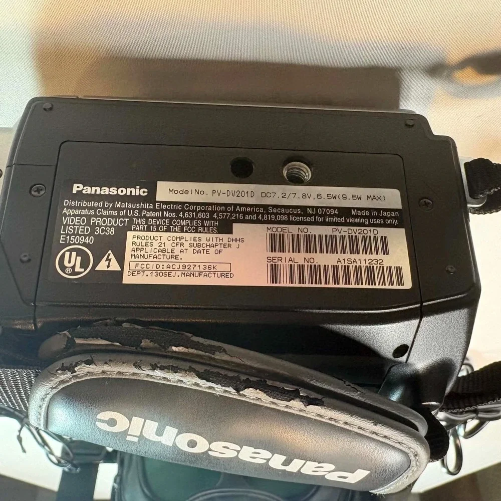 Panasonic Palmcorder MiniDV Camcorder Kit 20x Zoom Vintage Y2K Tested Bag Charge